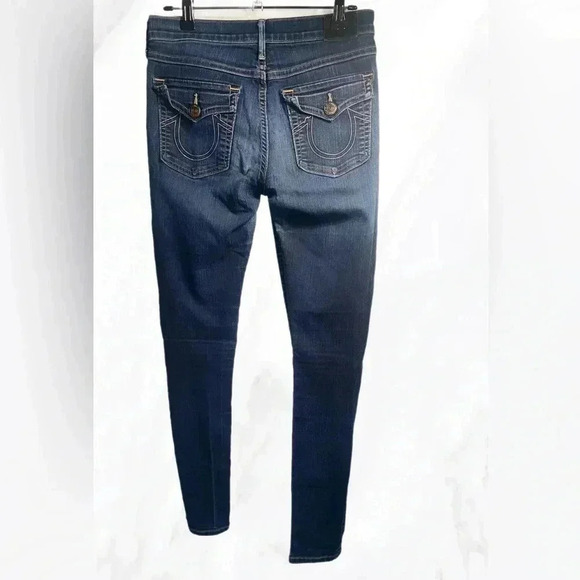 True Religion “Halle” mid rise  super skinny medium wash denim jean 26 - Picture 3 of 4